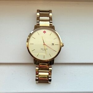 kate spade Gold-Tone Bracelet Watch with Pink Spade Accent